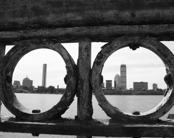 Back Bay skyline along the Charles River, Boston.