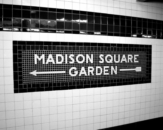Madison Square Garden subway sign, New York City