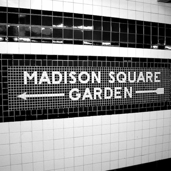 Madison Square Garden subway sign, New York City