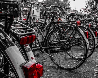 Row of bikes, Amsterdam.