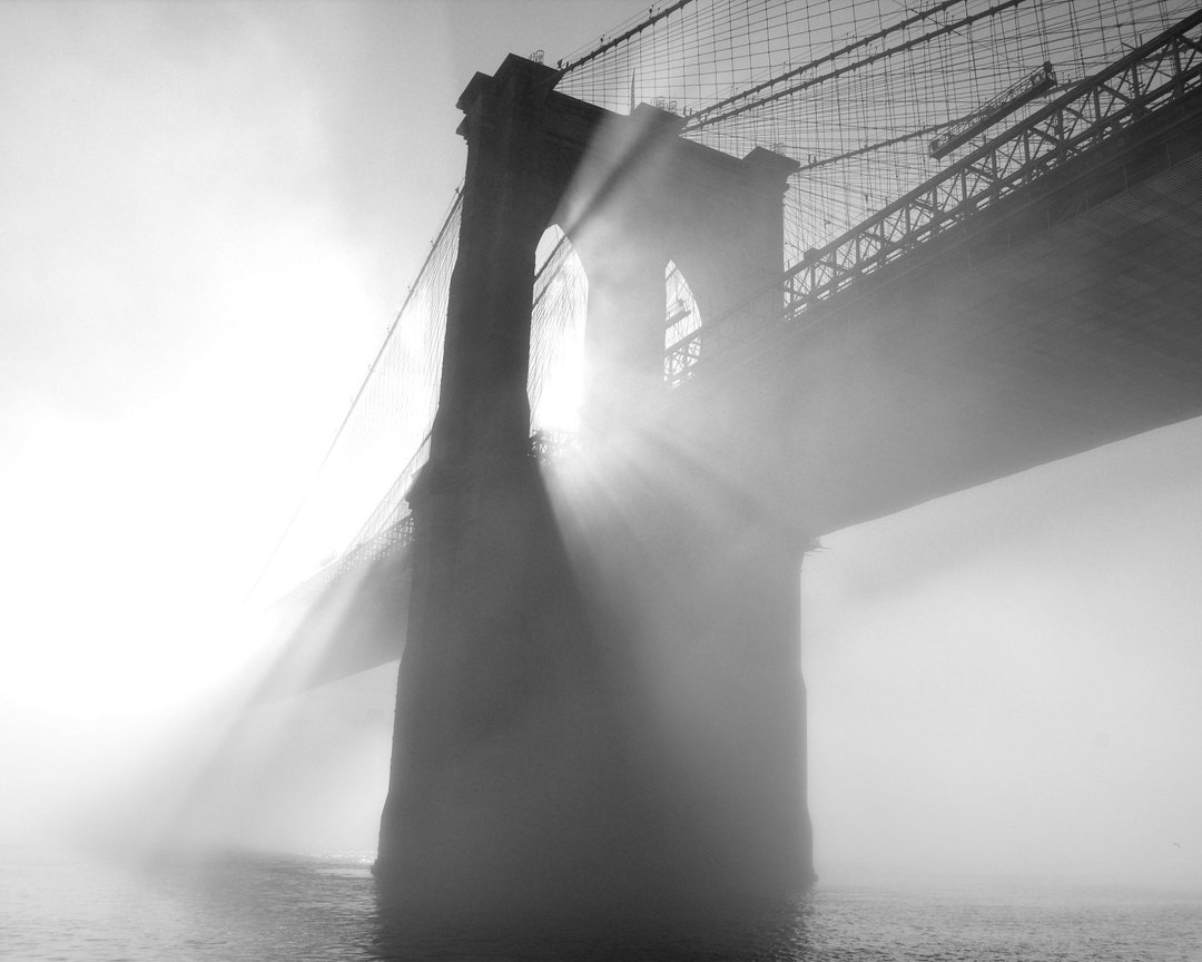 Brooklyn Bridge (fog) - Etsy