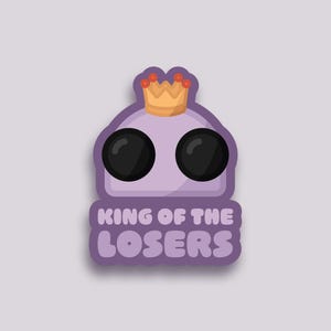 Adesivo fustellato opaco resistente all'acqua del gioco horror REPO 'King of the Losers' / Adesivi per diari, laptop, bottiglie d'acqua, quaderni ecc.