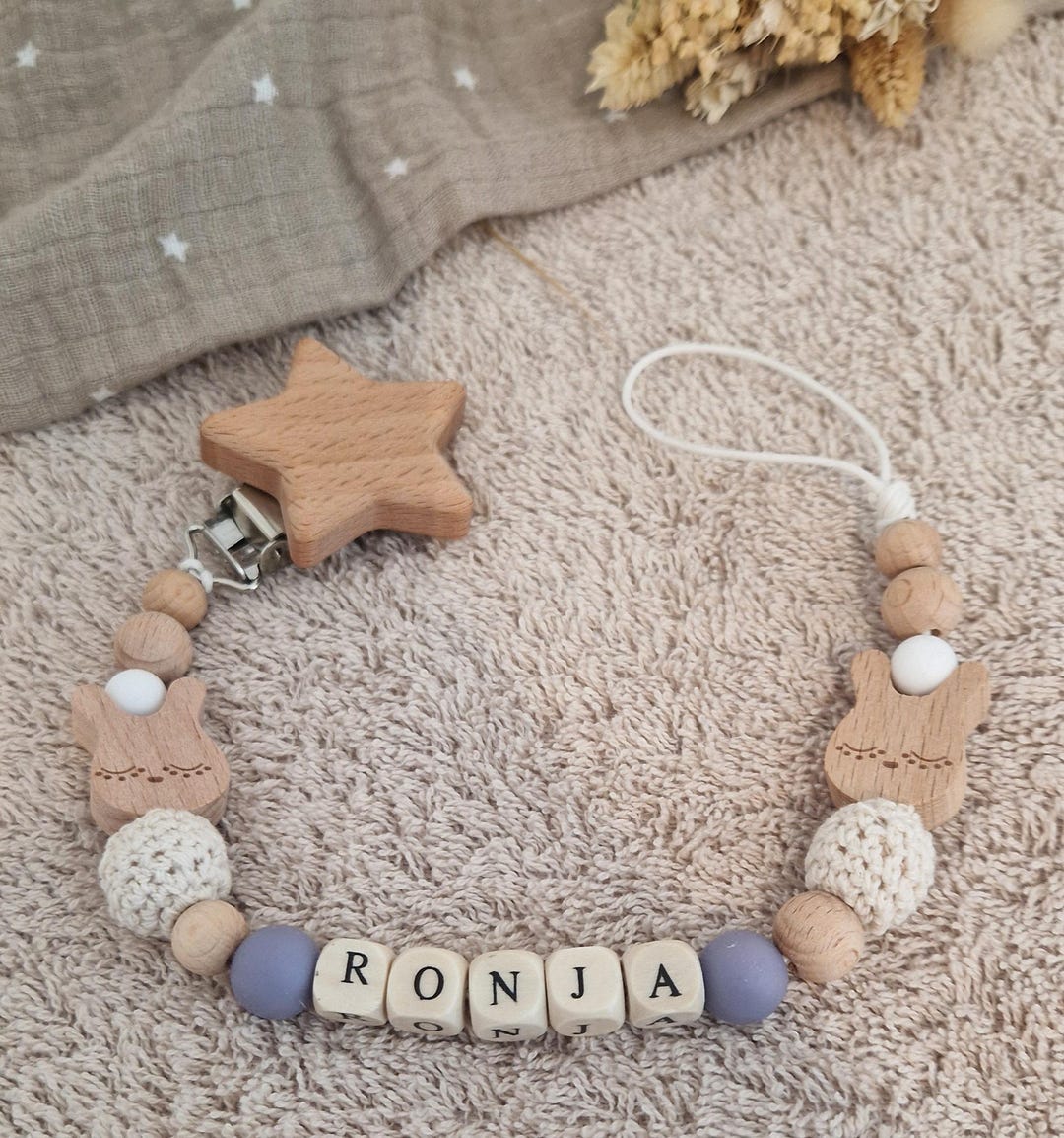 Unique Pacifier Chain Pacifier Chain Personalized With Name in Purple - Etsy