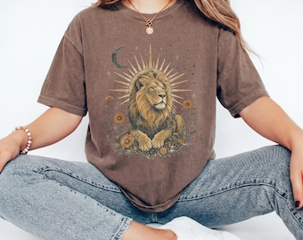 Vintage Leo Shirt, Leo Zodiac Tee, Leo Birthday Gift, Astrology Gift for Her, Celestial Lion Shirt, Horoscope Zodiac Tee, Cute Birthday Gift