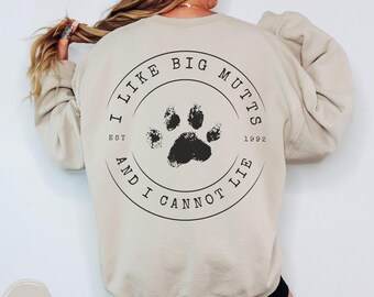 Funny Dog Sweatshirt Vintage Style Retro Design Pullover Mom Humor Gift Rescue Supporter Animal Lover Apparel Mixed Breed Mutt Clothing