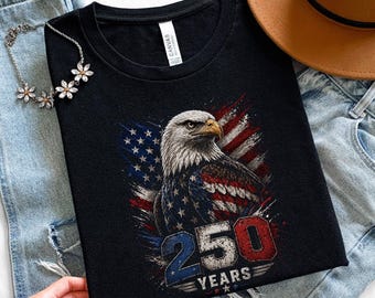USA 250th Anniversary Shirt, 4th July Tee, America 250th Shirt, Patriotic Eagle Flag, 1776 2026 Independence Day Tee