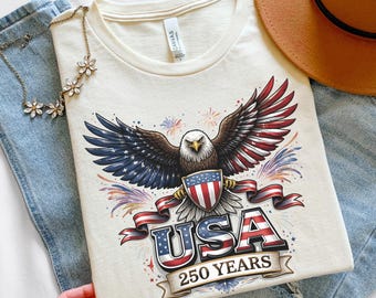 USA 250th Anniversary Shirt, 4th July Tee, America 250th Shirt, Patriotic Eagle Flag, 1776 2026 Independence Day Tee
