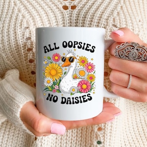 Funny Goose Mug, Silly Goose Cup, Goose Lover Gift, Retro Goose Mug, Cottagecore Mug, Sarcastic Coffee Cup, Farm Animal Humor, Birthday Gift