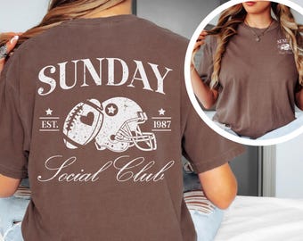 Football Sunday Shirt, Sunday Social Club Shirt, Game Day Crewneck, Football Tailgate Sweatshirt, Sports Fan Tee, Cozy Thanksgiving Outfit