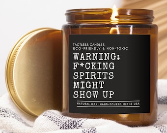 Ghost Hunting Candle, Warning: F*cking spirits might show up, Paranormal stories gift, Spirit sound, Ouija board, Cursed presentSpirit Box