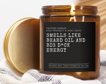 Vela de barbero, huele a aceite para barba y energía intensa, regalo de estilista, amante del desvanecimiento, decoración de barbería, barba y aceite