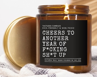 Cheers to another year of f*cking sh*t up, Dirty candle, Funny Birthday Candle Gift, Gift for him her, Happy Birthday to you, Gag present