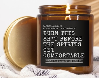 Ghost Hunting Candle, Burn this sh*t before the spirits get comfortableParanormal stories gift, Spirit sound, Ouija board, Cursed present