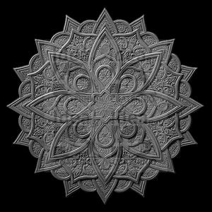Kit de 9 images exclusives de mandalas, illusion 3D, fichiers numériques PNG pour gravure et bas-relief laser sur bois, métal, ardoise...