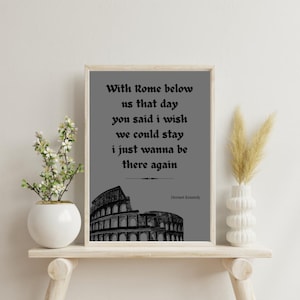 Dermot Kennedy lyric Poster | wall art | music | bold