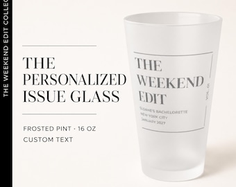 Gepersonaliseerd mat bierglas, gepersonaliseerde beker voor een vrijgezellenfeest, drinkgerei voor het bruidsweekend