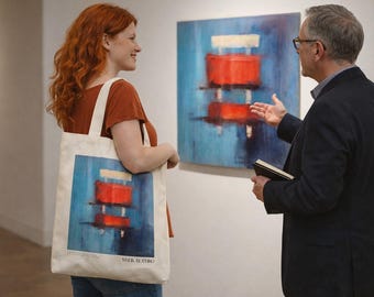 Rothko Inspired Abstract Art Tote Bag, Reusable Shopping Bag
