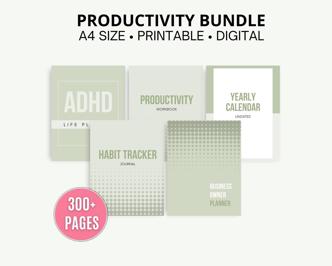 Productivity Bundle Productivity Bundle - Digital Planners, Workbook, Trackers for Business ...