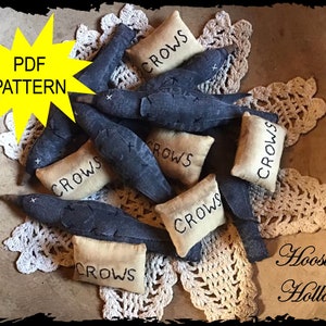 Primitive Crows and Pillows Bowl Fillers ePattern: Fall Decor (PDF)