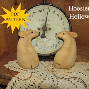 Primitive Mouse Bowl Fillers Sewing Pattern (PDF Download)