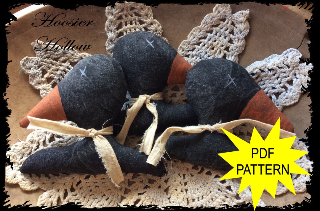 Primitive Crow Heads Bowl Fillers Pattern, PDF, Instant Download, Folk ...