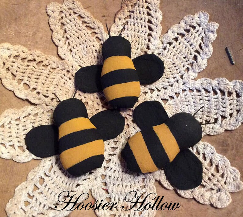Primitive Bee Bowl Fillers Ornies and Picks Pattern PDF Etsy