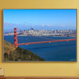 Golden Gate Bridge Print, San Francisco Wall Art, Bay Area Landmark Photo, California Travel Decor, Iconic Cityscape Poster