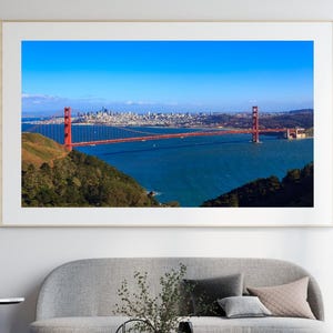 Golden Gate Bridge Print, San Francisco Wall Art, Bay Area Landmark Photo, California Travel Decor, Iconic Cityscape Poster