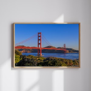 Golden Gate Bridge Photograph, San Francisco Wall Art, Bay Area Landmark Photography, California Travel Decor