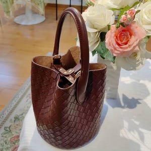 Beuteltasche Leder | Kordelzug Leder Beuteltasche I Umhängetasche Leder | Umhängetasche aus Leder,Geschenk für Sie,Damentasche,Geschenk für Tochter