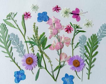 21pcs Pressed Flowers and Leaves: Crafting Supply, Cake Deco, Resin Art