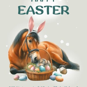 Biglietto di PASQUA per gli amanti dei cavalli