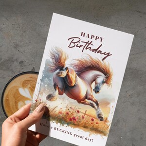 Geburtstagskarte. Ein wunderbarer Geburtstag wird mit einer schönen Karte zum Thema Pferd komplettiert!