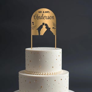 Topper per torta di anniversario, topper per torta Mr e Mrs, topper per torta con due nomi, topper per torta personalizzato, topper per torta nuziale rustica