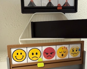 Holder for scale, emotion wheel, emotion clock, emotions, emotion thermometer, emotion traffic light, emotion barometer