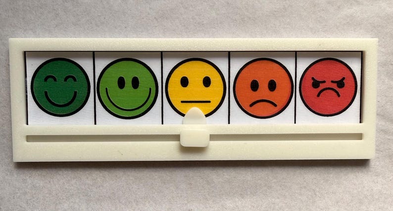 bunte herbstkinder, Skala, Launometer, Gefühlsuhr, Gefühle in Farben, Social battery, Gefühlsbarometer, 3D Druck, Emotionen