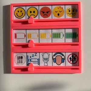 bunte herbstkinder, Skala, Launometer, Gefühlsuhr, Gefühle in Farben, Social battery, Gefühlsbarometer, 3D Druck, Emotionen