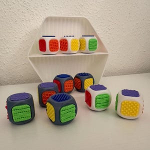 Sensorik Würfel Fidget Toy, Taktiler Fühlwürfel, Sensorisches Spielzeug, Texture Cube, ADHS & Autismus Fidget, Desk Toy