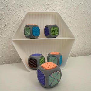 Cubo sensorial antiestrés, cubo táctil, juguete sensorial, cubo de texturas, juguete antiestrés para TDAH y autismo, juguete de escritorio