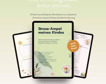 Mini Stress Traffic Light for Children (PDF) | Understanding the Nervous System & Stress Signals | Autism, ADHD, PDA Workbook | Meltdown Early Warning Signs