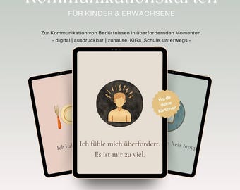 Emotion cards, communication cards | Meltdown & Overload | Autism, ADHD, PDA, selective mutism | Instant PDF download