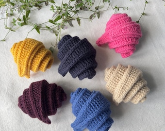 Mini Sophie Scarf, Knitted Neck Bandana, Wool Neckerchief, Handmade Ribbed Scarf, Gift for her