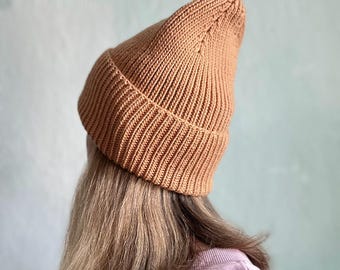 Handmade Merino Wool Beanie: Soft Knit Italian Yarn