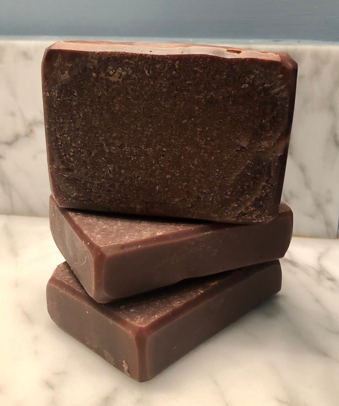 By Valenti Organics Dark Raw Chocolate Bar of Soap Cocoa Bar Soap  Moisturizing Soap