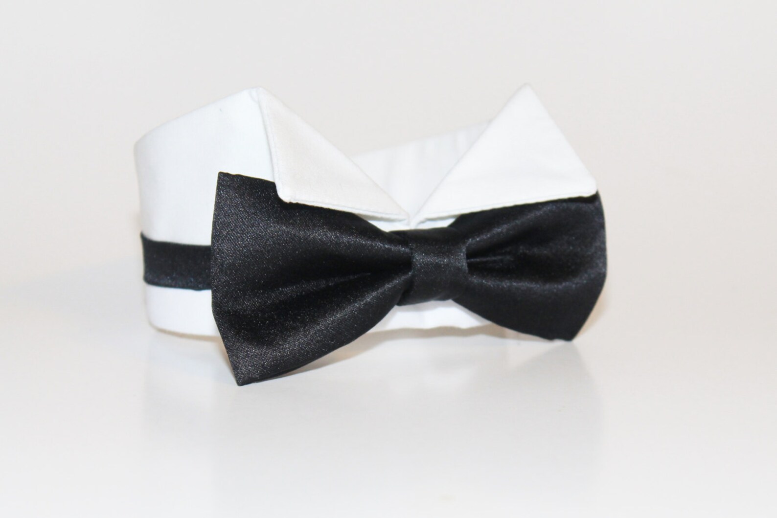 Tuxedo Collar Black Dog Bow Tie and Shirt Collar Black Tie Etsy