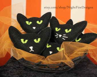 Halloween Bowl Filler Hallowen Ornament Felt Black Cat Halloween Decoration