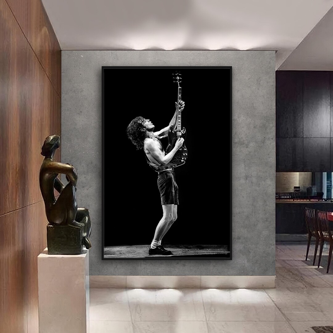 Angus Young Tribute: AC/DC Canvas Wall Art, for Rock 'n Roll ...