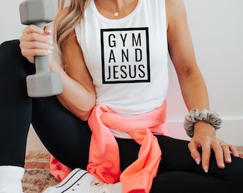 Salle de sport et Jésus SVG : Christian Fitness Design (téléchargement numérique)