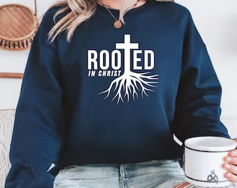 Rooted in Christ Christian Design: SVG, PNG, PDF (Digital Download)