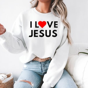 I Love Jesus Christian Design: SVG PNG PDF (Digital Download)